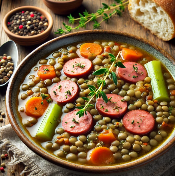 French Lentil and Sausage Soup