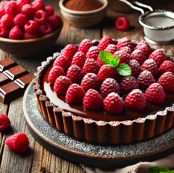 Raspberry Chocolate Tart