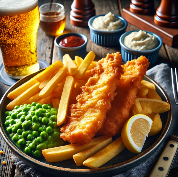 Crispy Beer-Battered Fish and Chips