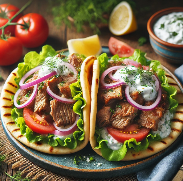 Greek Lamb Gyros with Tzatziki