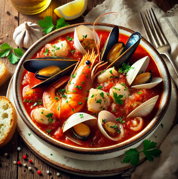 Italian Cioppino (Tomato-Based Fish Stew)