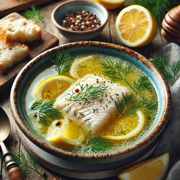 Mediterranean Lemon Fish Soup