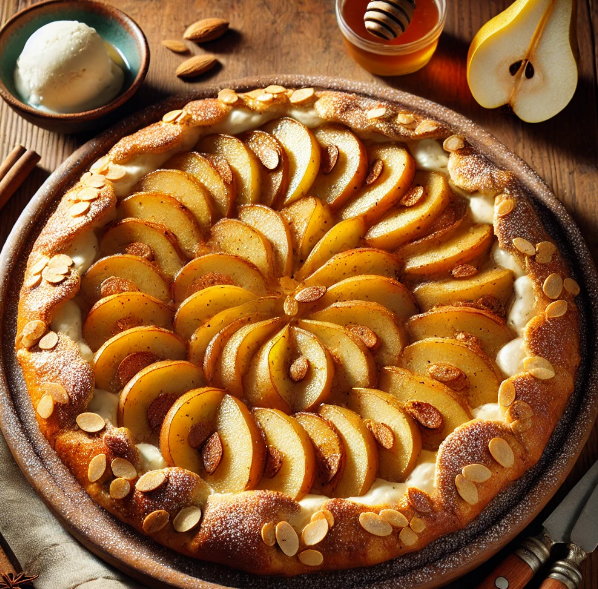 Spiced Pear and Almond Galette