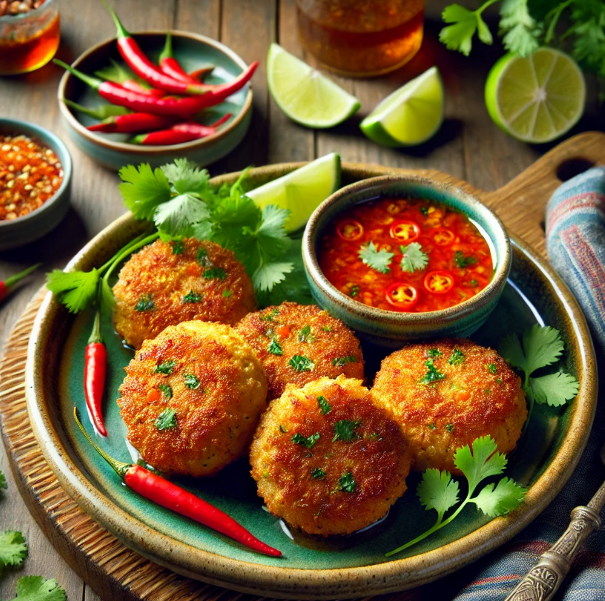 Thai Fish Cakes with Sweet Chili Sauce