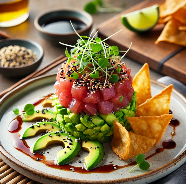 Tuna Tartare with Avocado and Sesame Soy Dressing