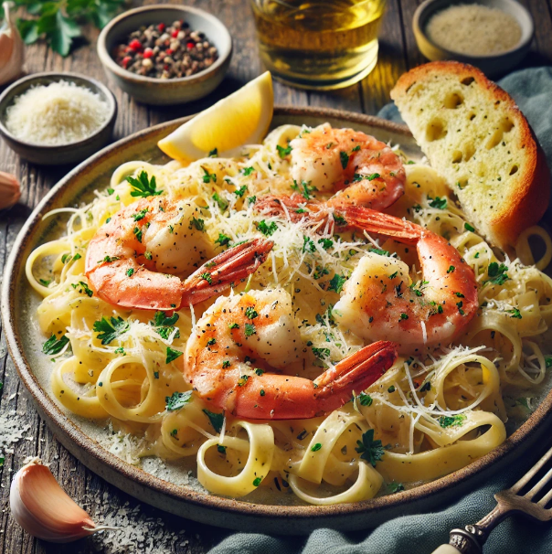 Creamy Garlic Shrimp Pasta