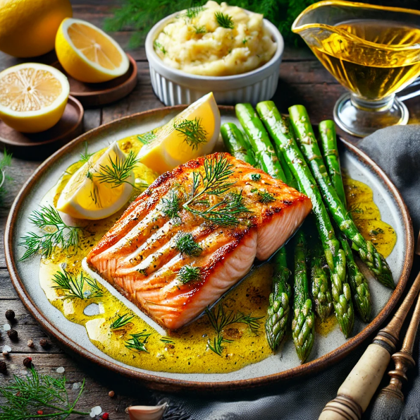 Grilled Salmon with Dill and Lemon Butter