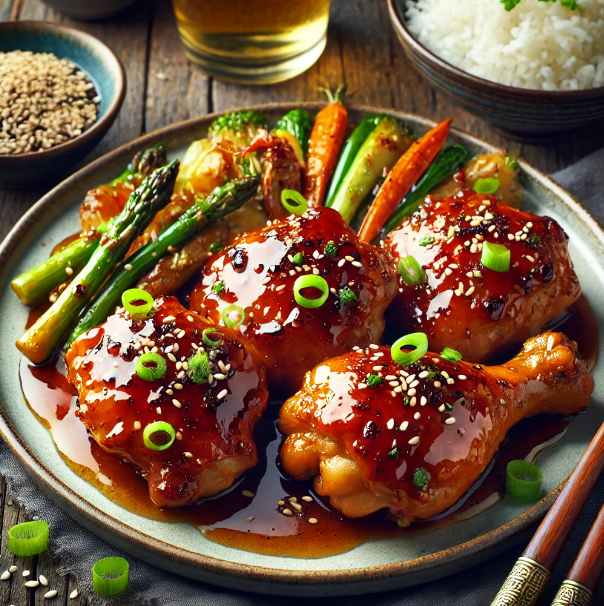 Honey Garlic Glazed Chicken Thighs