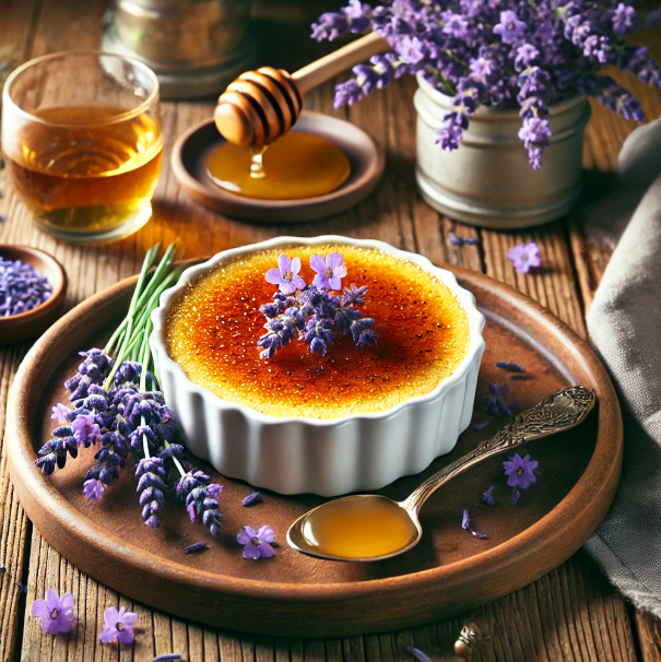 French Lavender Honey Crème Brûlée