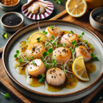 Scallop Crudo with Yuzu and Black Salt