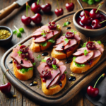 Smoked Duck Breast and Cherry Crostini