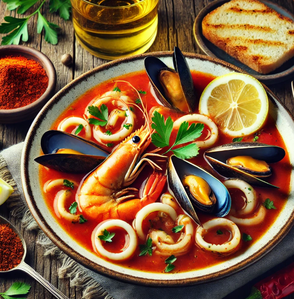 Spanish Sopa de Mariscos (Seafood Soup)