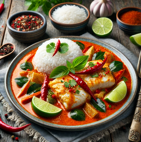 Spicy Thai Red Curry Fish