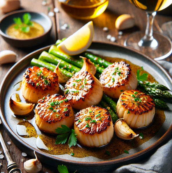 Grilled Garlic Butter Scallops