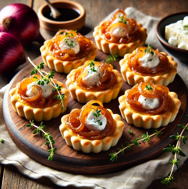 Caramelized Onion and Goat Cheese Tartlets