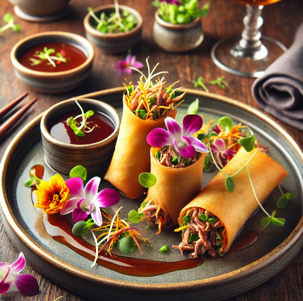 Duck Confit Spring Rolls