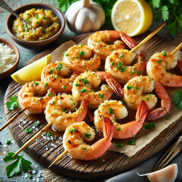 Garlic Butter Shrimp Skewers
