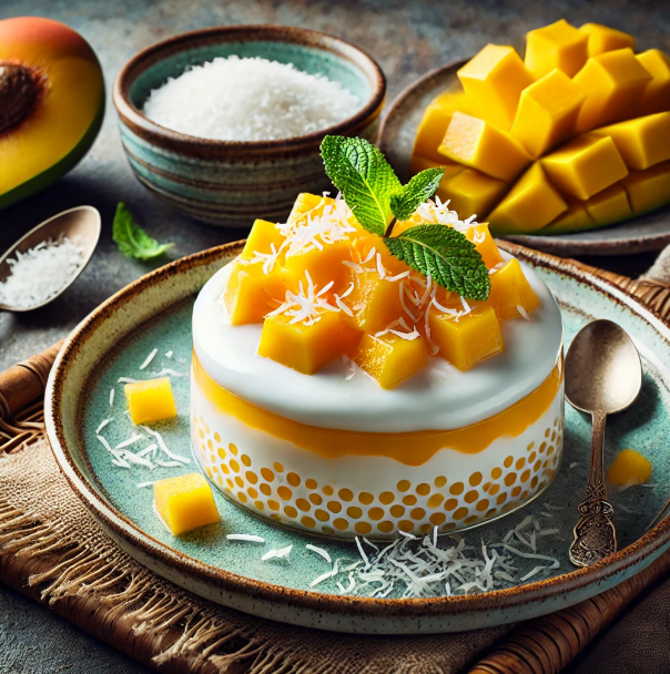 Mango Coconut Tapioca Pudding