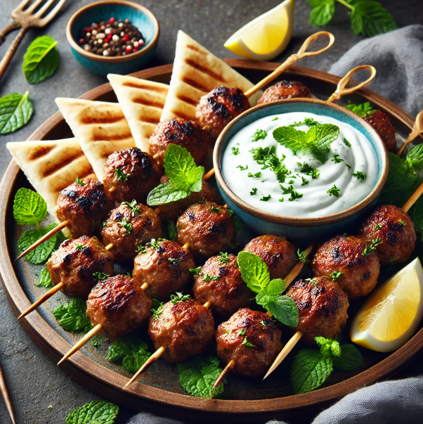 Mini Lamb Koftas with Mint Yogurt