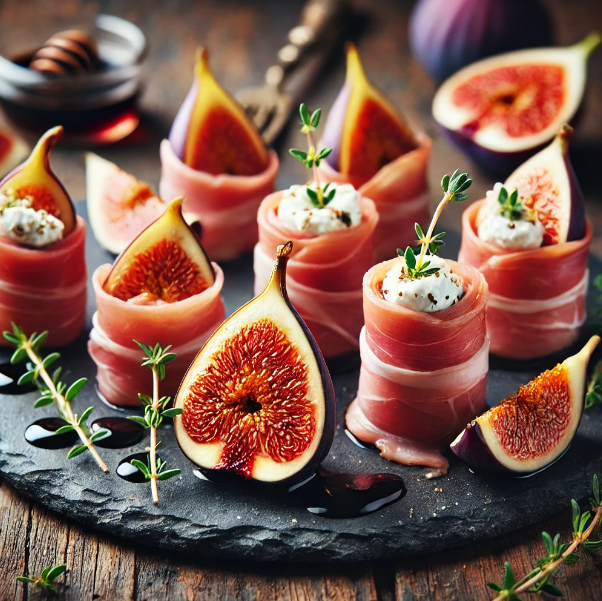 Prosciutto-Wrapped Figs with Goat Cheese