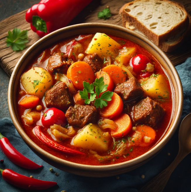 Hungarian Goulash Soup (Gulyásleves)