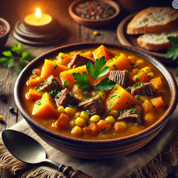 Argentinian Beef & Pumpkin Soup (Locro)