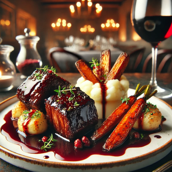 Braised Short Ribs with Red Wine Reduction