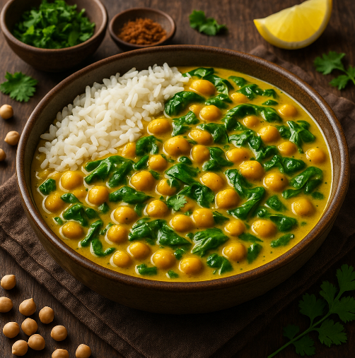 Chickpea and Spinach Coconut Curry