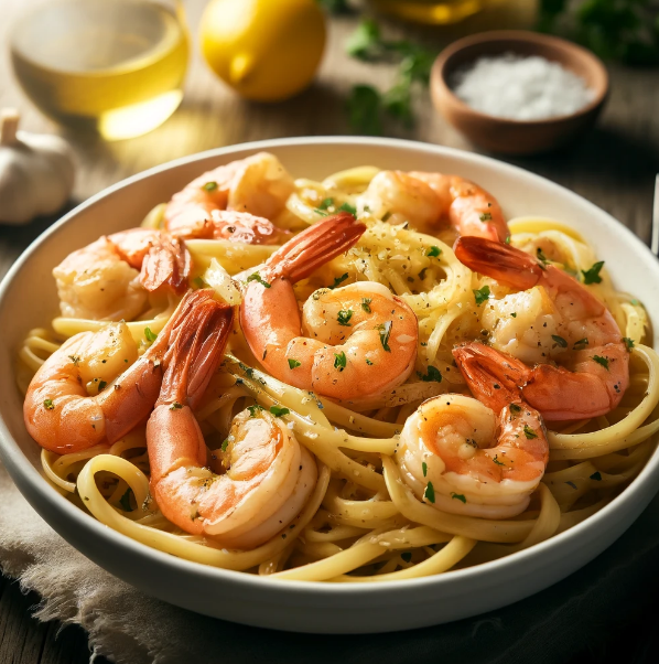 Garlic Butter Shrimp Scampi with Linguine