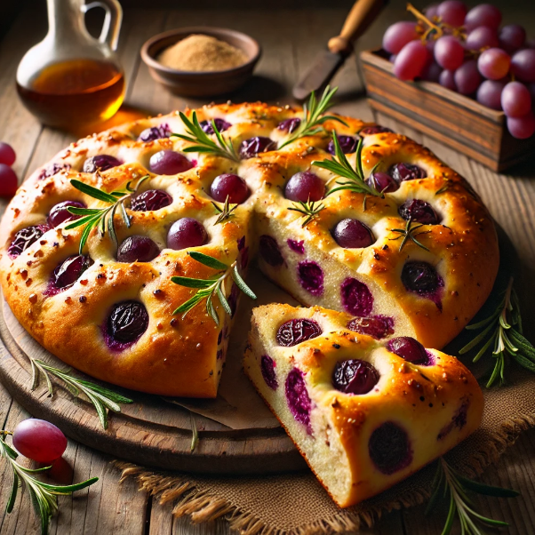 Grape Focaccia (Schiacciata d’Uva)