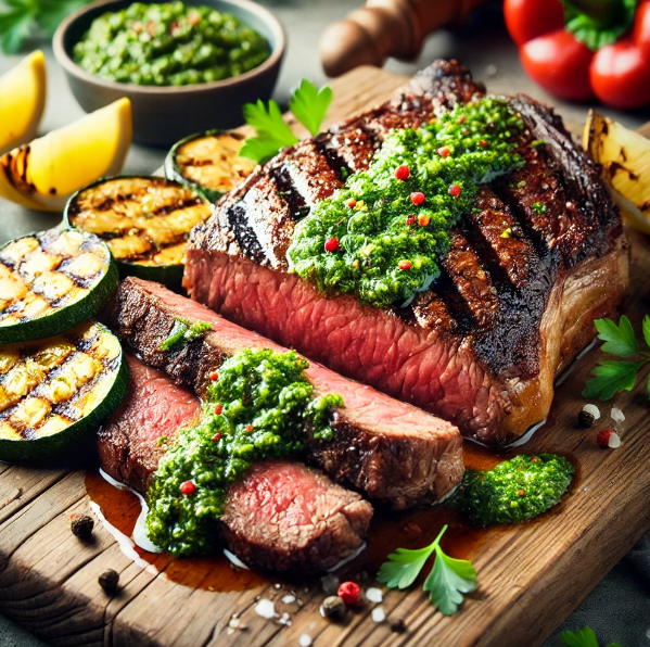 Argentinian Grilled Ribeye with Chimichurri