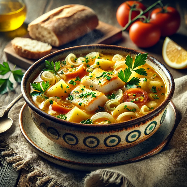 Portuguese Fish Soup (Sopa de Peixe)