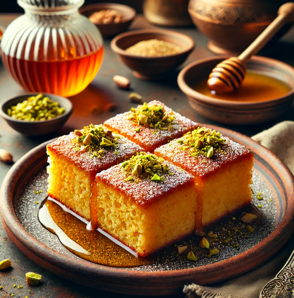 Semolina Honey Cake (Revani)