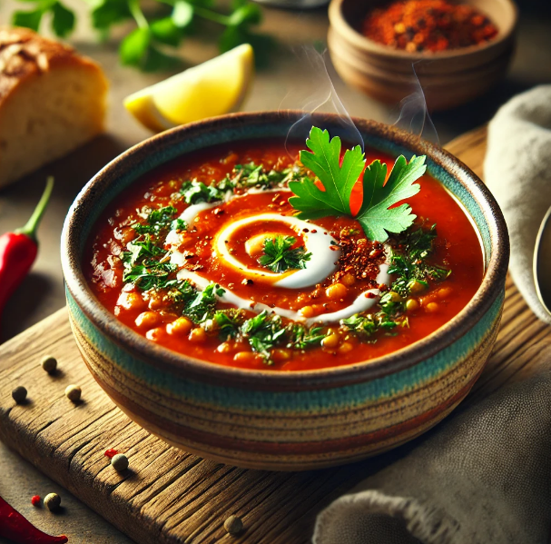 Spicy Lentil Tomato Soup