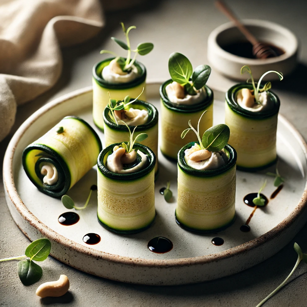 Zucchini Roll-Ups with Cashew Cream