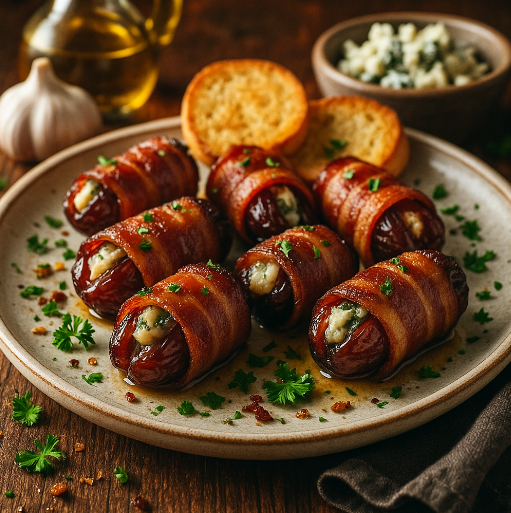 Bacon & Blue Cheese Stuffed Dates