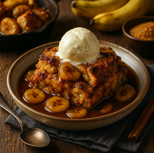 Bananas Foster Bread Pudding