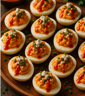 Buffalo Chicken Deviled Eggs