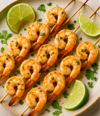 Coconut Lime Shrimp Skewers
