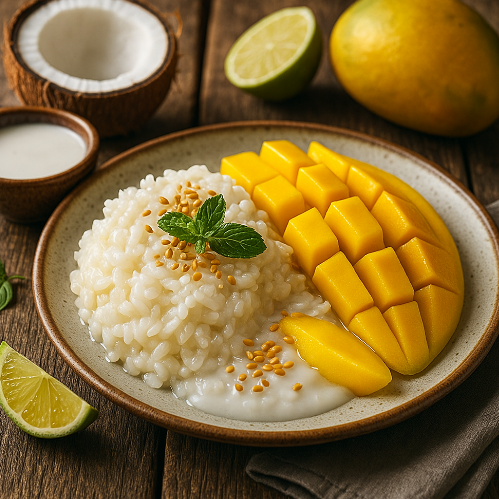 Coconut Mango Sticky Rice (Khao Niew Mamuang)