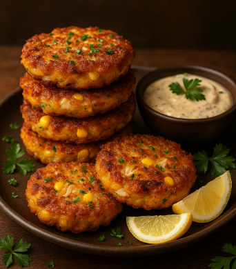 Crab and Corn Fritters