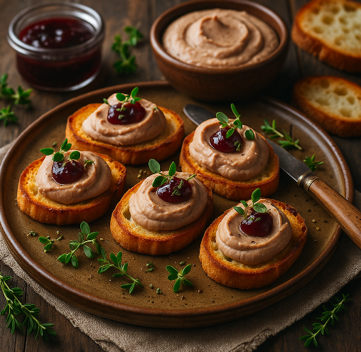 Duck Liver Mousse on Crostini