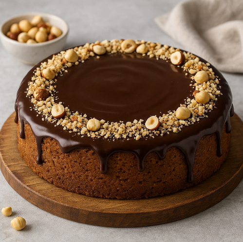 Hazelnut Torte with Chocolate Ganache