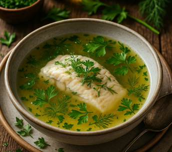 Herbed Whitefish Consommé