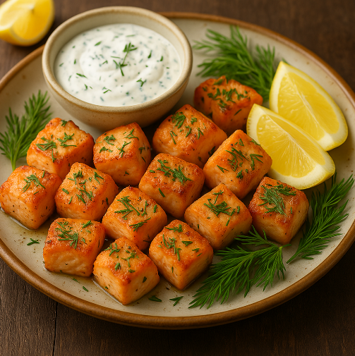 Lemon Dill Salmon Bites
