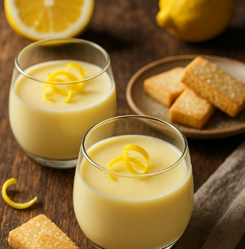 Lemon Posset with Shortbread