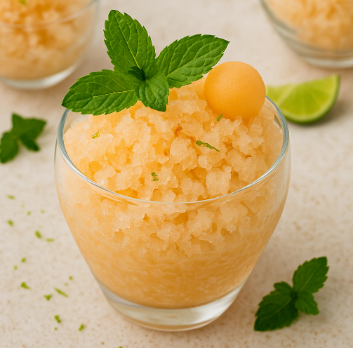 Melon and Mint Granita