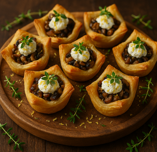 Mushroom and Goat Cheese Tartlets