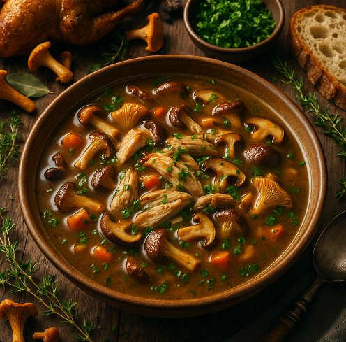 Pheasant and Wild Mushroom Soup