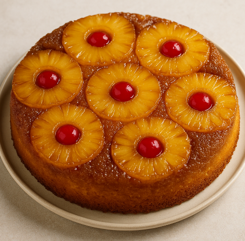 Pineapple Rum Upside-Down Cake